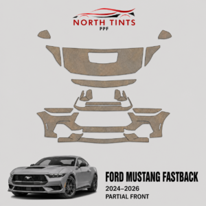 2024–2026 Ford Mustang Fastback vehicle-specific partial front precut paint protection film kit