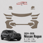 2024–2026 Nissan Rogue S SV and SL partial front precut paint protection film kit