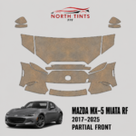 2017–2025 Mazda MX-5 Miata RF vehicle-specific partial front precut paint protection film kit