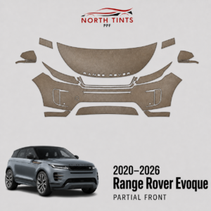 2020–2026 Range Rover Evoque vehicle-specific partial front precut paint protection film kit