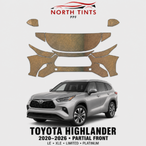 2020–2026 Toyota Highlander vehicle-specific partial front precut paint protection film kit