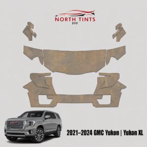 2021–2024 GMC Yukon and Yukon XL vehicle-specific partial front precut paint protection film kit