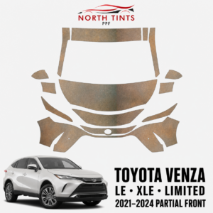 2021–2024 Toyota Venza vehicle-specific partial front precut paint protection film kit