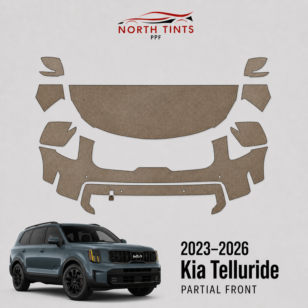 2023-2026-kia-telluride-partial-front-precutppf-verified-v2 Kia Telluride 2023-2026 Precut Paint Protection Film - Partial Front - Image 1
