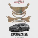 2023–2026 Toyota Prius vehicle-specific partial front precut paint protection film kit