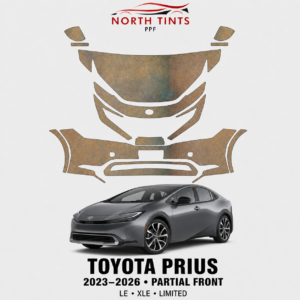 2023–2026 Toyota Prius vehicle-specific partial front precut paint protection film kit