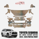 2023–2026 Toyota Sequoia vehicle-specific partial front precut paint protection film kit