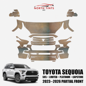 2023–2026 Toyota Sequoia vehicle-specific partial front precut paint protection film kit