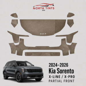 2024–2026 Kia Sorento X-Line X-Pro partial front precut paint protection film kit